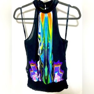 Bebe multicolored halter top